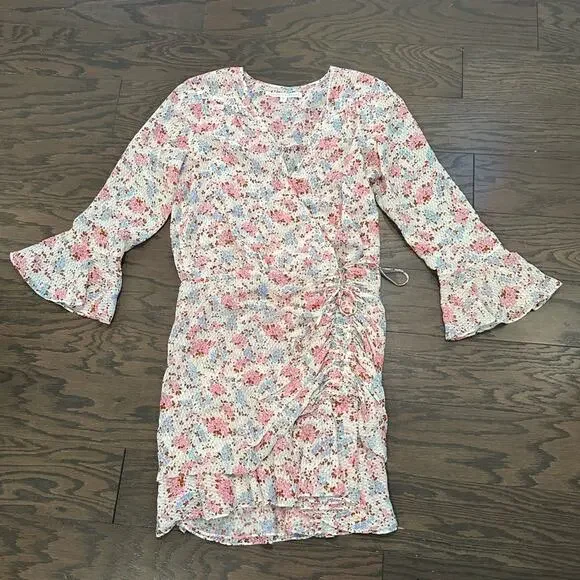 Veronica Beard Floral Silk Sean Mini Dress Size 8 - Picture 3 of 14